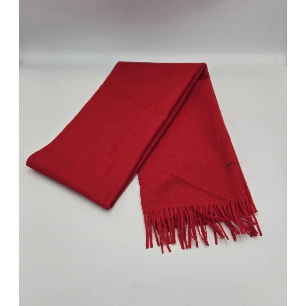 Vintage Pendleton 100% Pure Virgin Wool Red Scarf Warm Casual Made In USA NWT